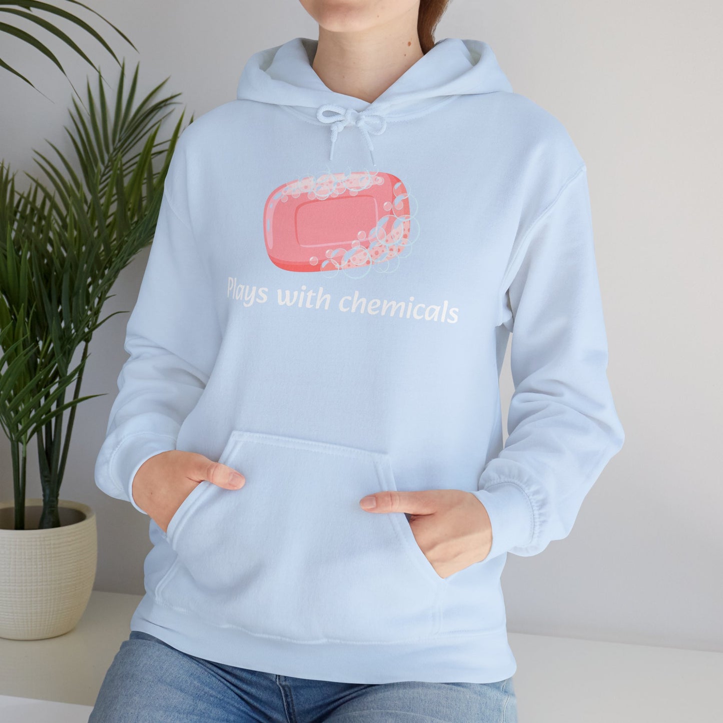 Cozy Unisex Hooded Sweatshirt with Playful Design, Casual Comfort, Gift for Friends, Homewear, Lounge Apparel
