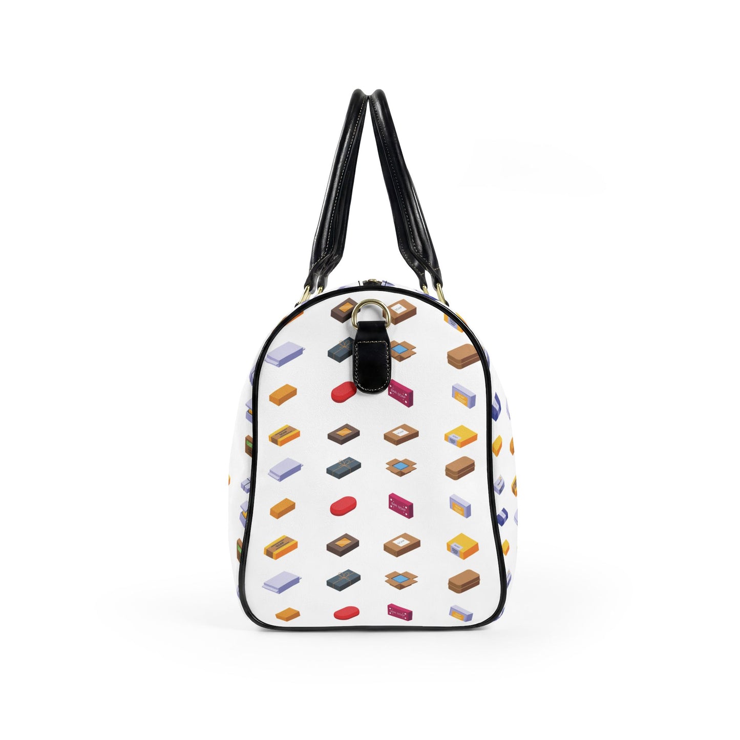 Leather Travel Bag — Colorful Patterned Duffle for Weekend Getaways