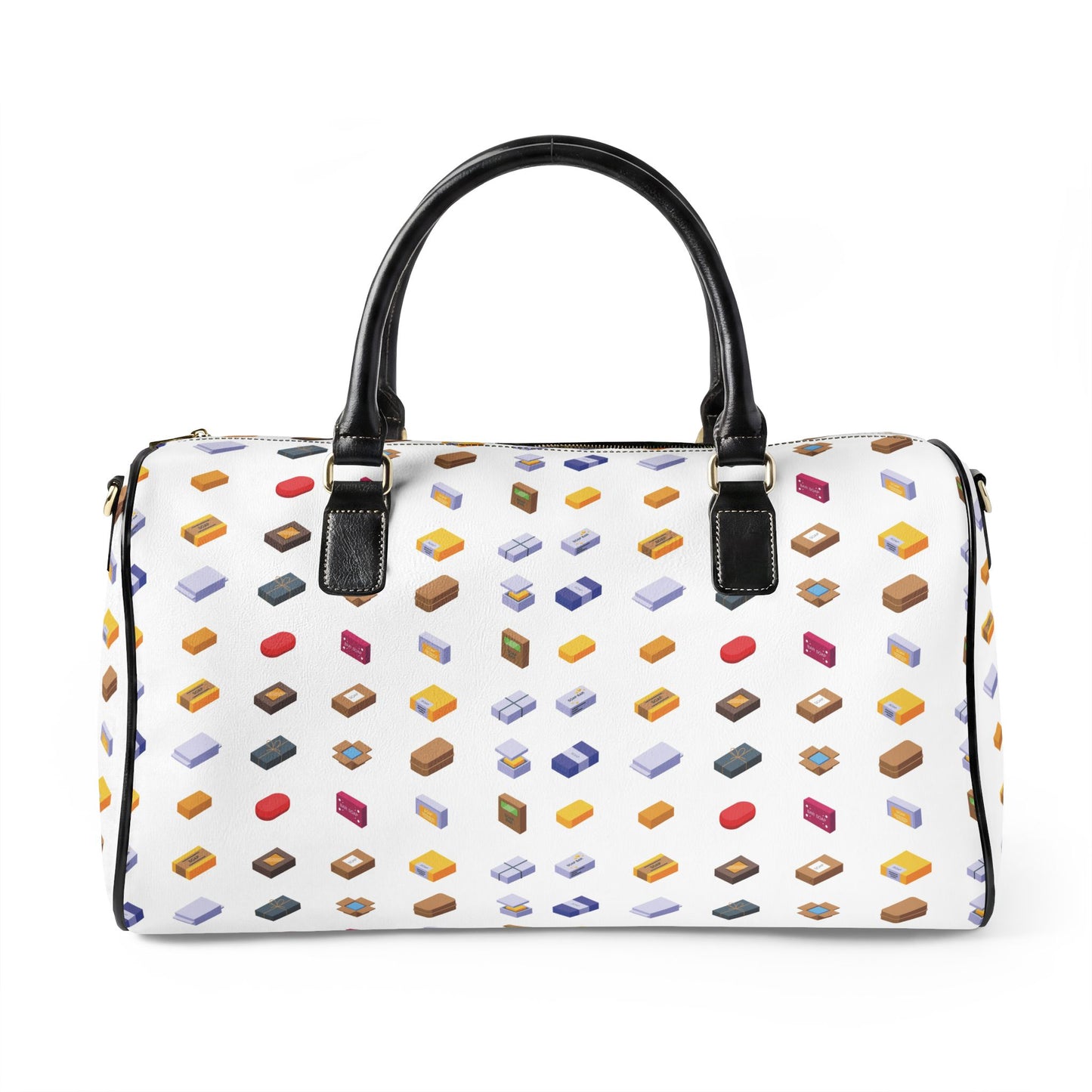 Leather Travel Bag — Colorful Patterned Duffle for Weekend Getaways
