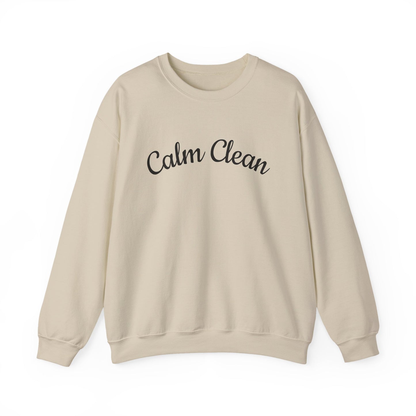 Calm Clean Unisex Crewneck Sweatshirt | Cozy Apparel, Relaxed Fit, Ideal Gift, Minimalist Style, Everyday Comfort