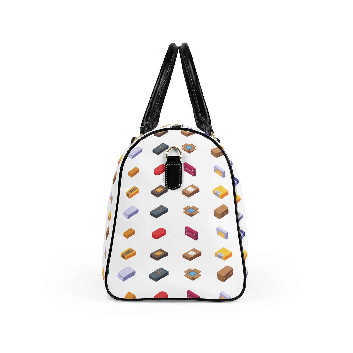 Leather Travel Bag — Colorful Patterned Duffle for Weekend Getaways