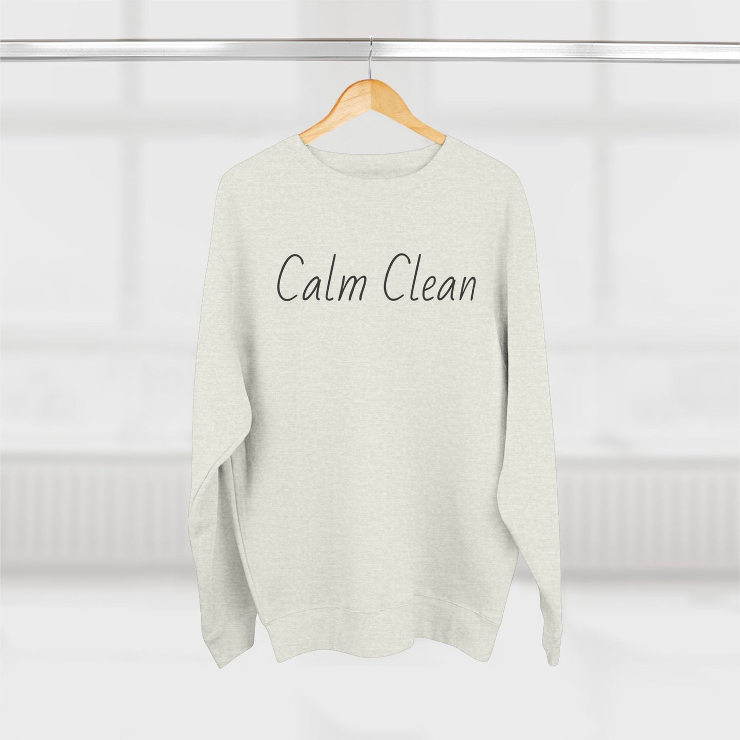 Calm Clean Unisex Crewneck Sweatshirt | Cozy Relaxation, Perfect for Mindfulness and Casual Wear, Gift for Self-Care Lovers, Chill Days