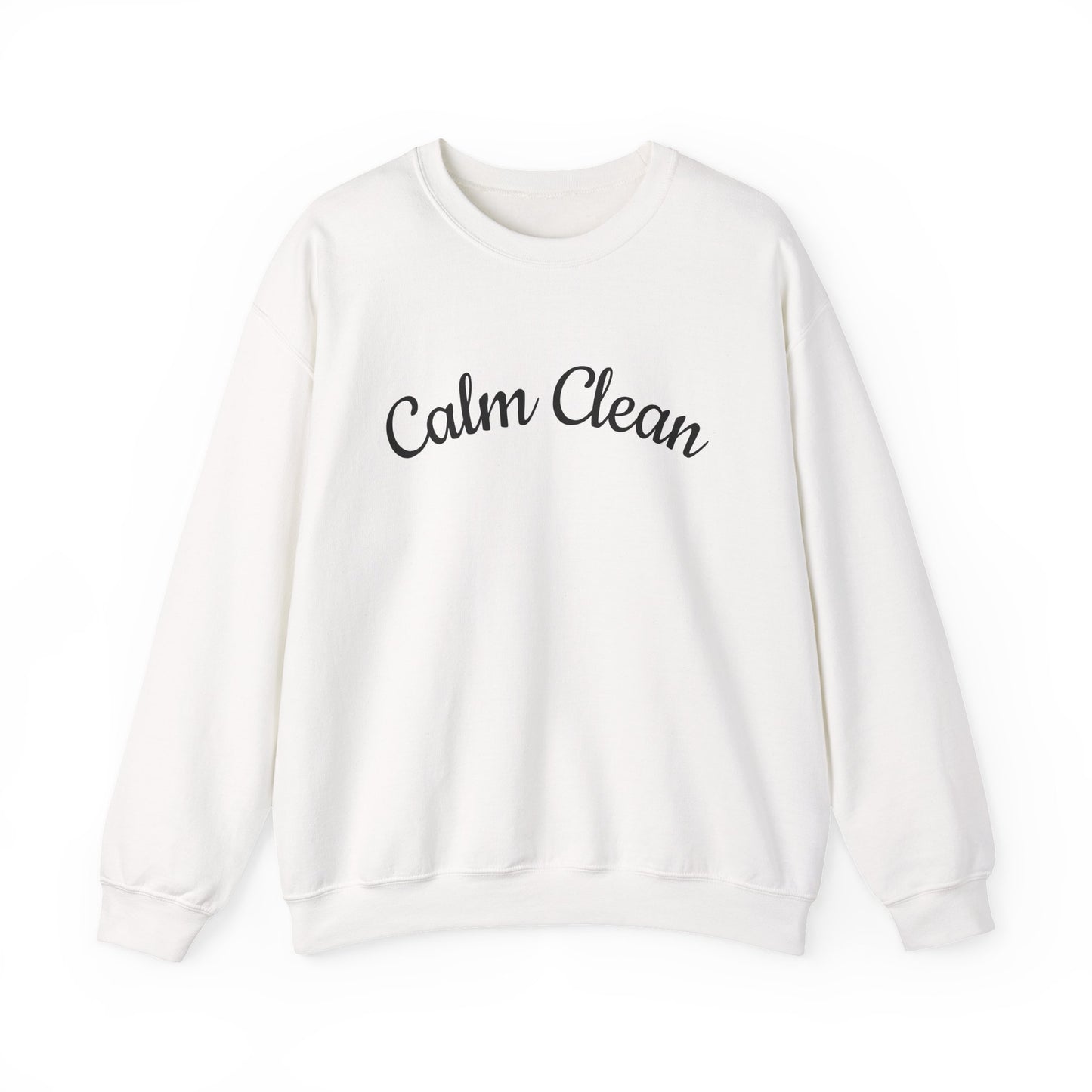 Calm Clean Unisex Crewneck Sweatshirt | Cozy Apparel, Relaxed Fit, Ideal Gift, Minimalist Style, Everyday Comfort