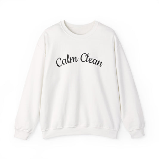 Calm Clean Unisex Crewneck Sweatshirt | Cozy Apparel, Relaxed Fit, Ideal Gift, Minimalist Style, Everyday Comfort
